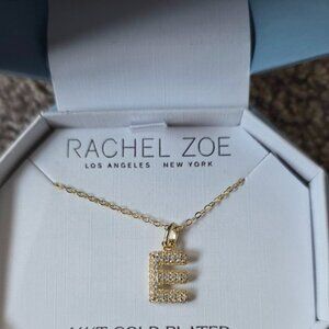 Rachel Zoe Letter "E" Necklace, 14K Gold Plated Sterling Silver